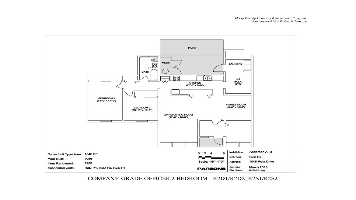 Company Grade 2 Bedroom